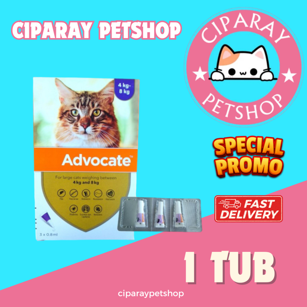 obat kutu kucing advocate 0.8ml advocate large 4 - 8kg