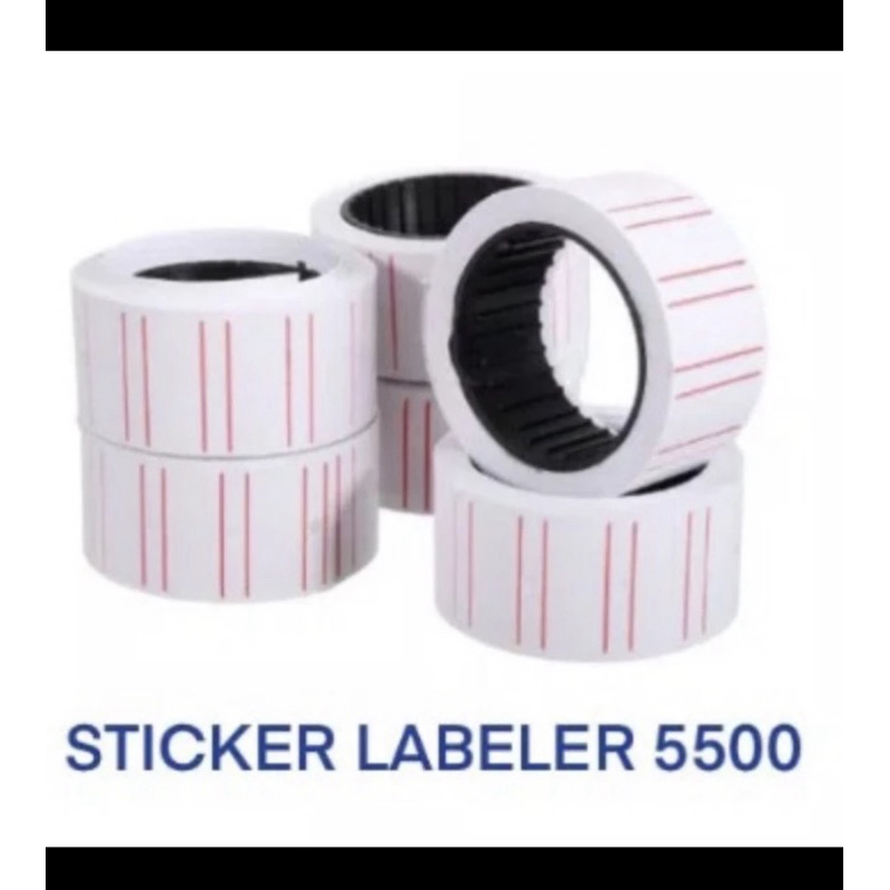 

kertas stiker label harga 1 baris line isi refill price label mx5500