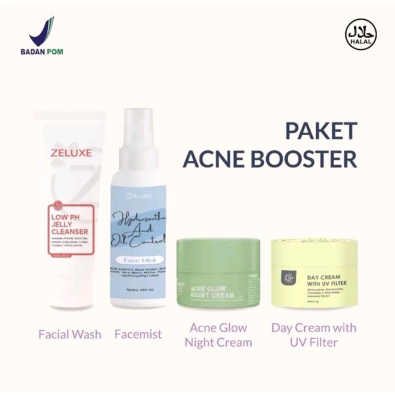 ZELUXE PAKET ACNE TREATMENT mengobati jerawat beruntusan