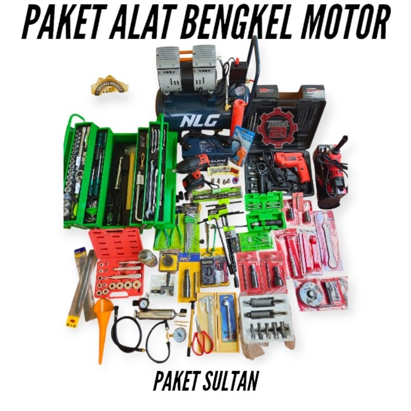 PAKET USAHA BENGKEL MOTOR KOMPLIT ALAT BENGKEL MOTOR FULLSET