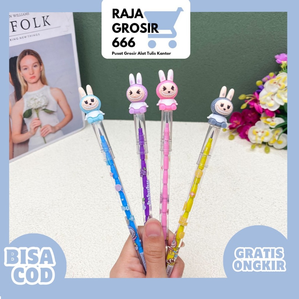 

PENSIL SUSUN MODEL LABUBU PNS-1497LUCU IMUT KADO UNIK KOREA AESTHETIC COD