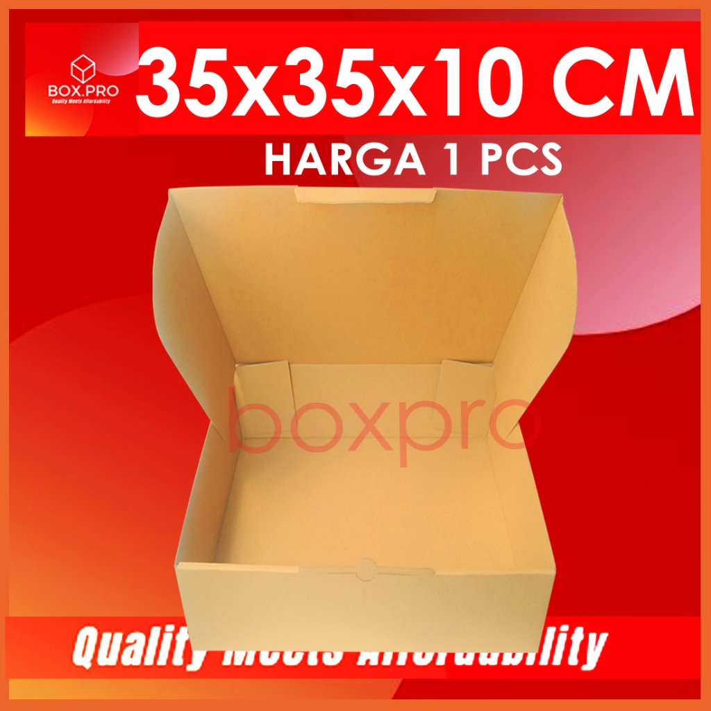 

Kardus Dus 35x35x10cm (ECER) Die Cut Box pizza Kotak Packing Aksesoris Baju Makanan Pizza Hijab Kue