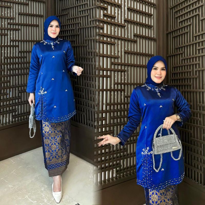 Atasan Kebaya kurung Melayu Malaysia // kebaya kurung tafeta Payet // kebaya tunik Payet // kebaya t