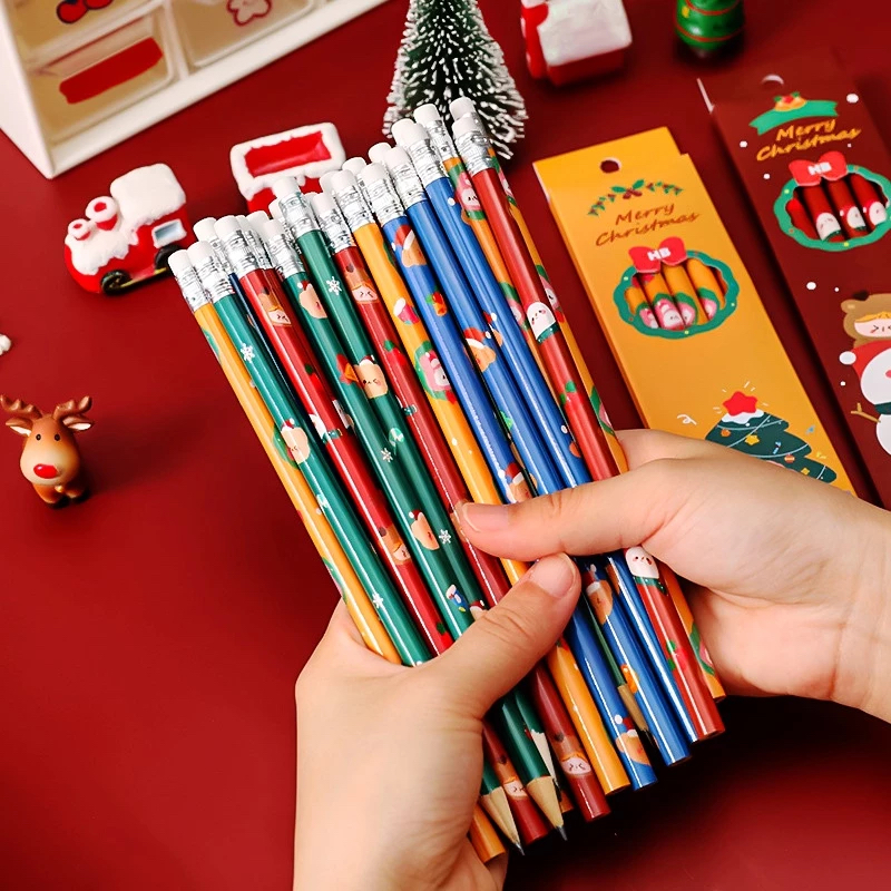 

INJOYMART | 6 Pcs Pensil Natal Dengan Penghapus Santa Claus Snowman Cute Lucu Imut Xmas Kado Hadiah Souvenir Pencil