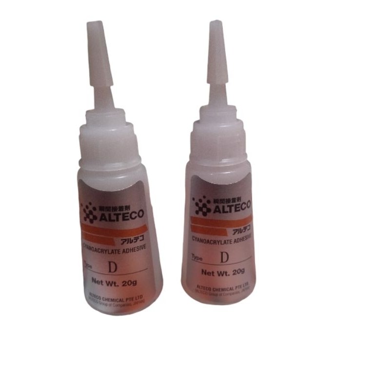 

Alteco botol 20 gram // lem alteco D 20 gram // instan glue // power glue // lem mika