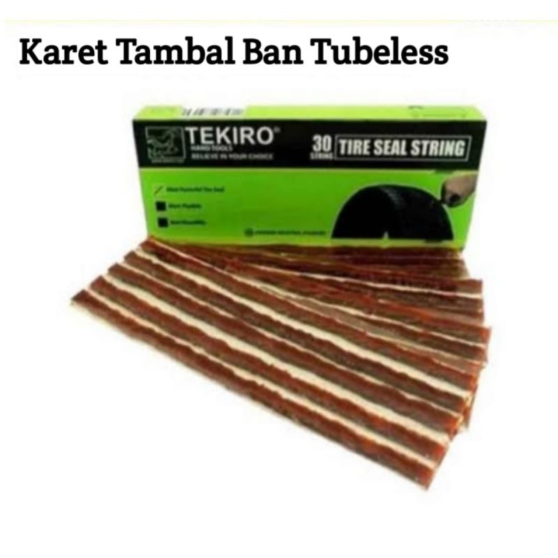 Karet Tambal Ban Tubeless - Spiral Tambal Ban Tubeless - Serat Tambal Ban Tubeless - Lem Cacing Tamb