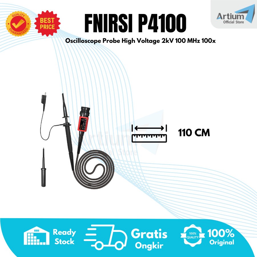 FNIRSI P4100 Oscilloscope Probe High Voltage 2kV 100 MHz 100x