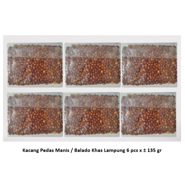 

Kacang Pedas Manis Balado Khas Lampung 6 Pcs (Tanpa Merek)