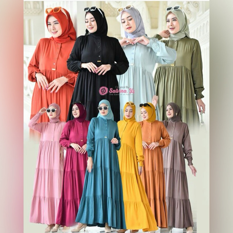 READY STOK SALVINA GAMIS SUSUN POLOS