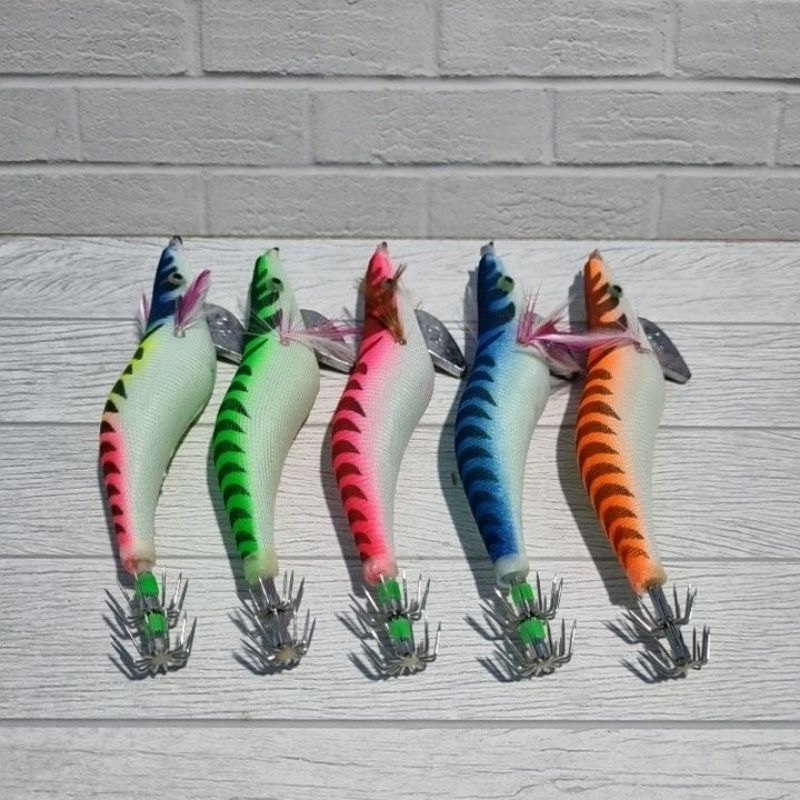Umpan pancing cumi squid jig 4.0 glow in the dark