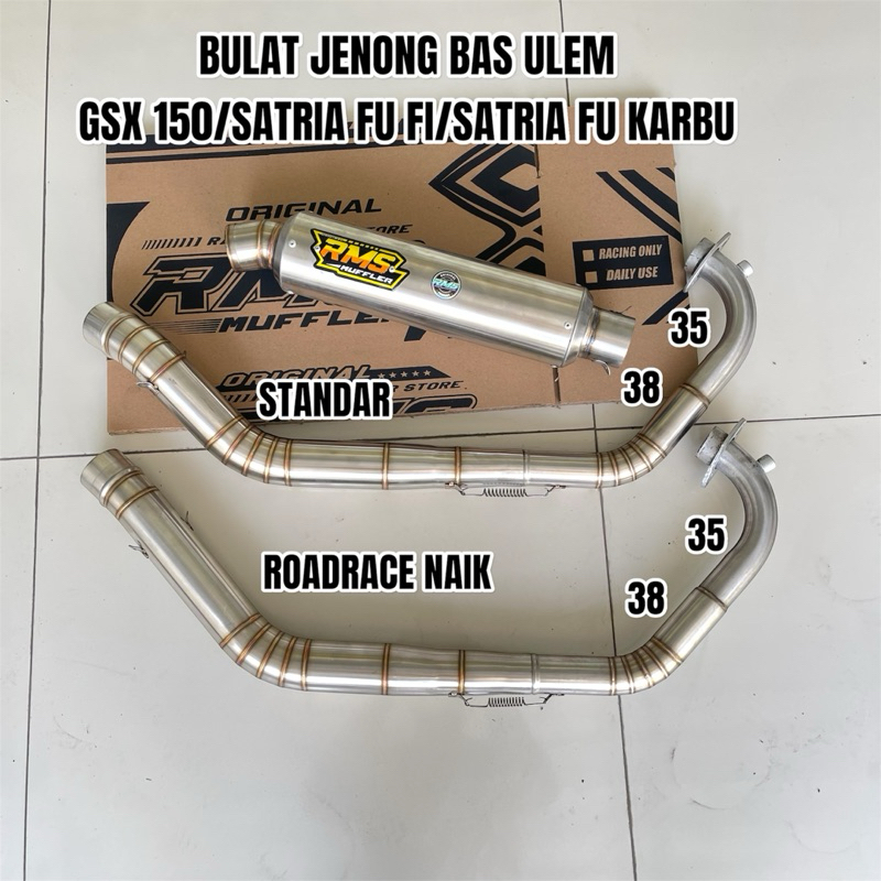 knalpot rms bulat jenong bas ulem for satria fu fi satria fu karbu gsx 150 road race dan standar