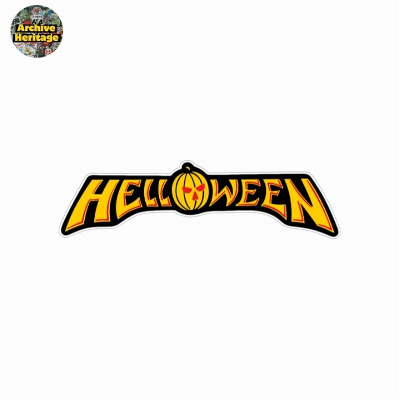 

sticker Helloween logo band rock stiker diecut