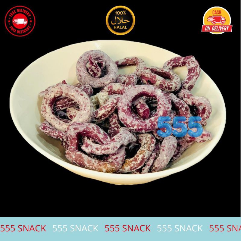 

(500 GR) KOLONG KOLONG UNGU / PREMIUM GELANG GELANG UBI UNGU PREMIUM / SNACK JADUL PEKANBARU / SNACK PEKANBARU ENAK / SNACK MURAH PEKANBARU / AGEN SNACK PKU / 555 SNACK / LIMA LIMA LIMA SNACK