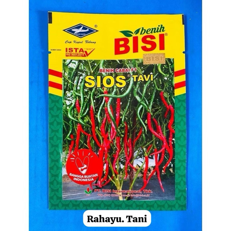 Benih Cabe Keriting Hibrida Sios Tavi - 10 Gram Cap Kapal Terbang Original
