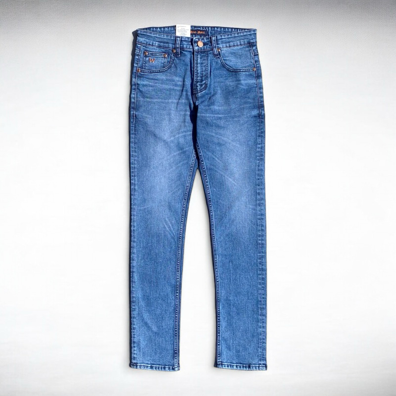 Werco Jeans Slim Fit Denim Stretch Wrinkle Ocean Blue - Celana Jeans Pria Slim Fit