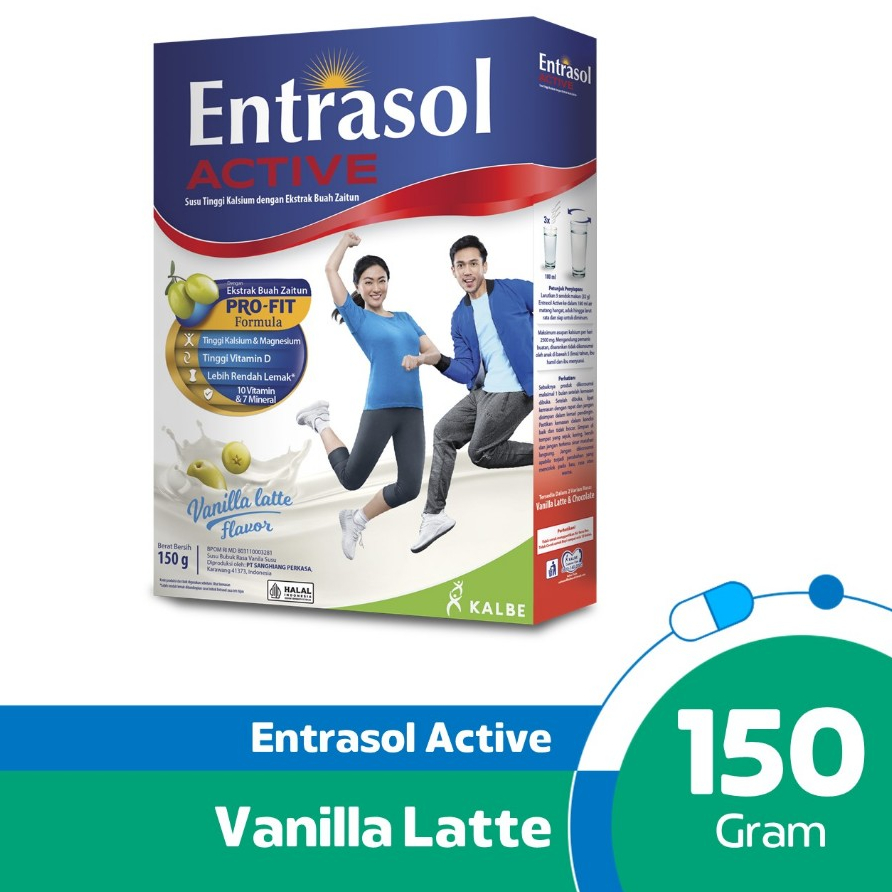 

entrasol active susu berkalsium tinggi vanilla latte 150gr