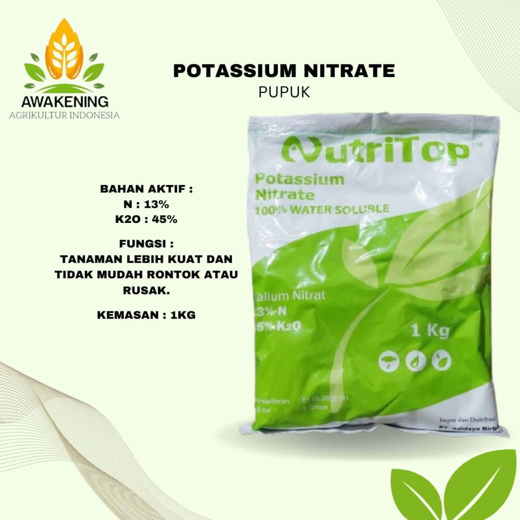 PUPUK NUTRITOP POTASSIUM NITRATE 1KG