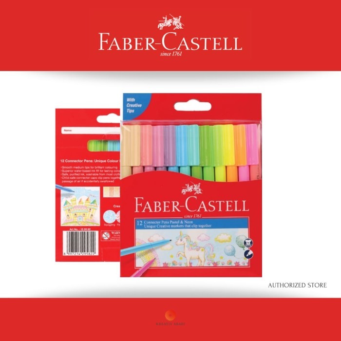 

Faber-Castell Connector Pen Set-12 Pastel Neon