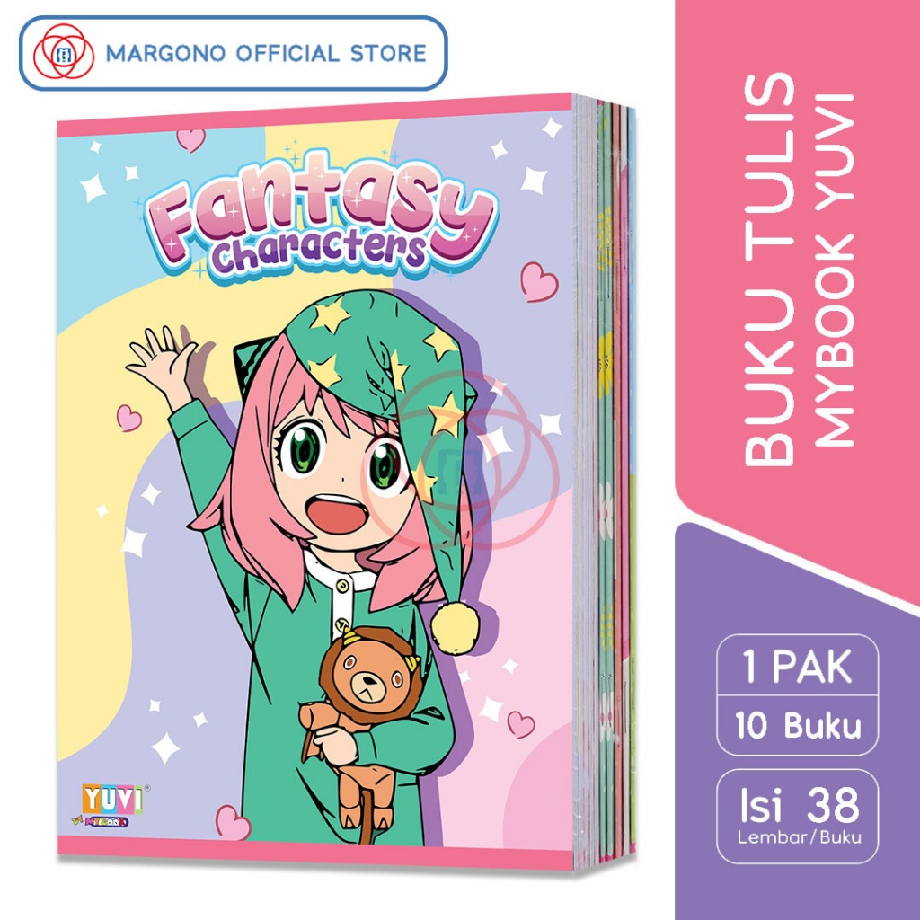 

My Book Yuvi Buku Tulis Fantasy Girl 38 Lembar - 10 Buku