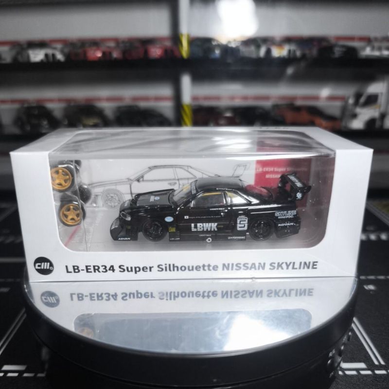 cm model nissan skyline er34 black lbwk