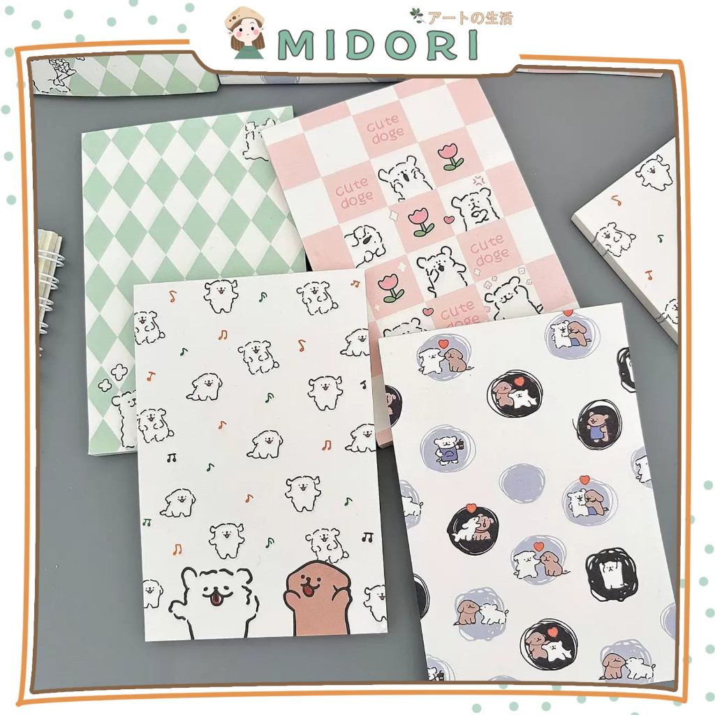 

[MIDORI] 50Lembar MEMO PAD CUTE DOG Note Paper Notepad - C0054