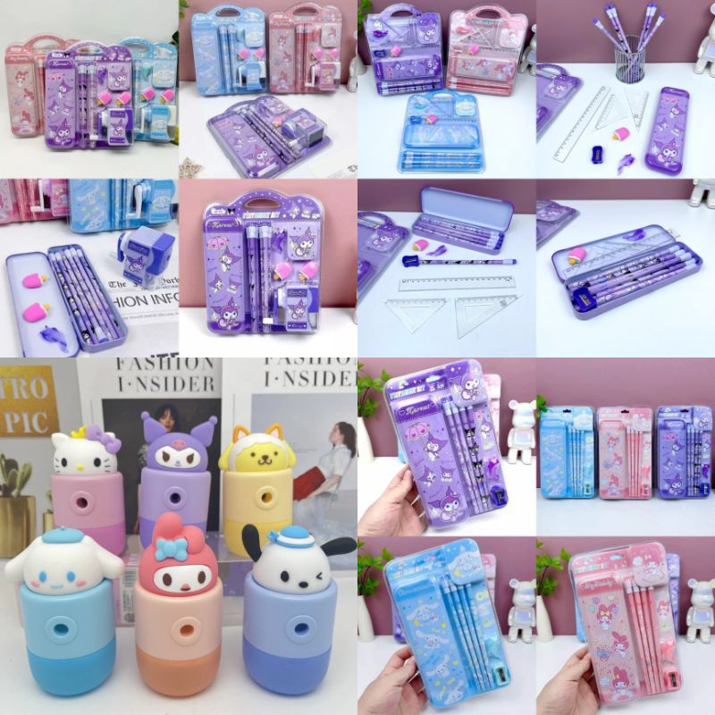 

Set Alat Tulis Sekolah Anak Kuromi Cinnamoroll Melody | Set Lengkap Alat Tulis Sekolah PAUD TK SD | Set Alat Tulis Sekolah Lengkap Karakter Sanrio