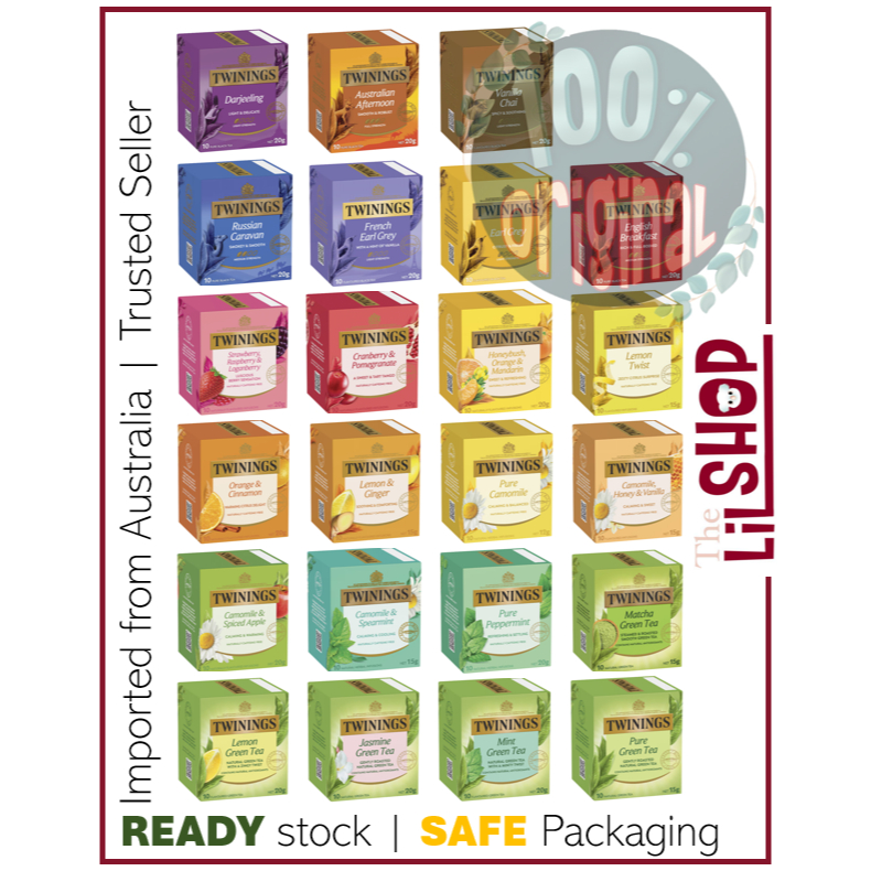 

TWININGS Tea Bags ( 1 box = 10 tea bags ) - 100% ORIGINAL from AUSTRALIA