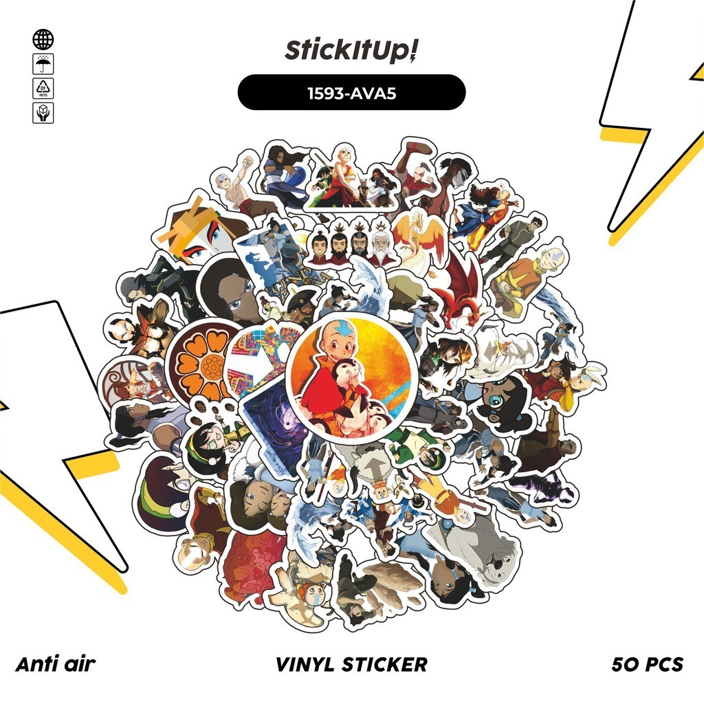 

COD✨ 100 Pcs Stiker Pack NICKELODEON SERIES AVATAR BENDER CHARACTER MIX 05 Lucu Aesthetic Vynil Waterproof untuk Freebies Sticker Buku Journal Casing HP Laptop