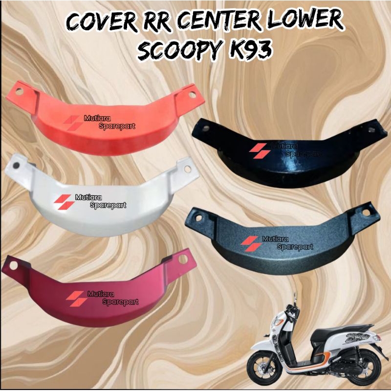 cover rear rr center lower sambungan body belakang bagian bawah scoopy fi esp new 2017 2019 K93 warn