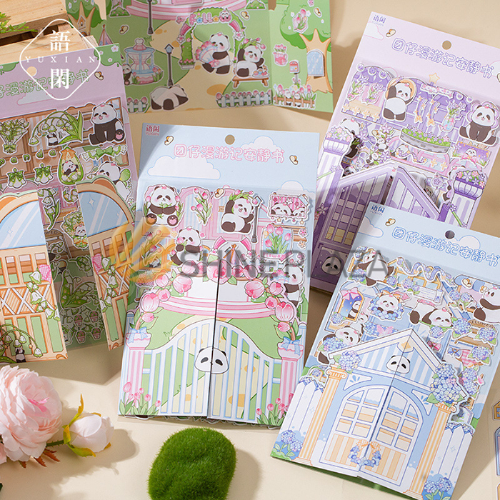 

Panda Garden House DIY Scene Book Stickers - Stiker Lucu