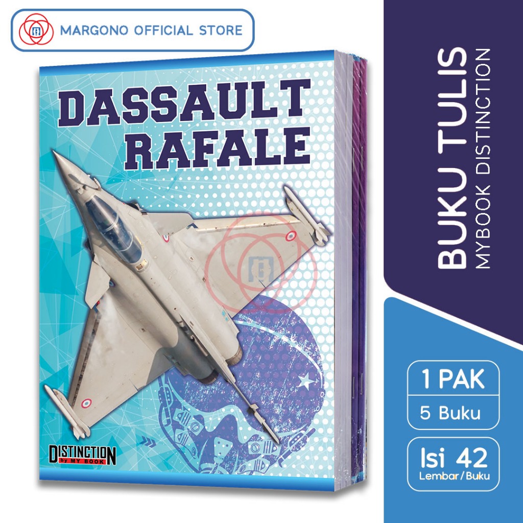 

My Book Distinction Buku Tulis Pesawat Fighter Jet Boxy 42 Lembar - 5 Buku
