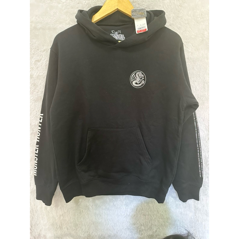 Jacket hoodie GU by uniqlo (new) warna hitam