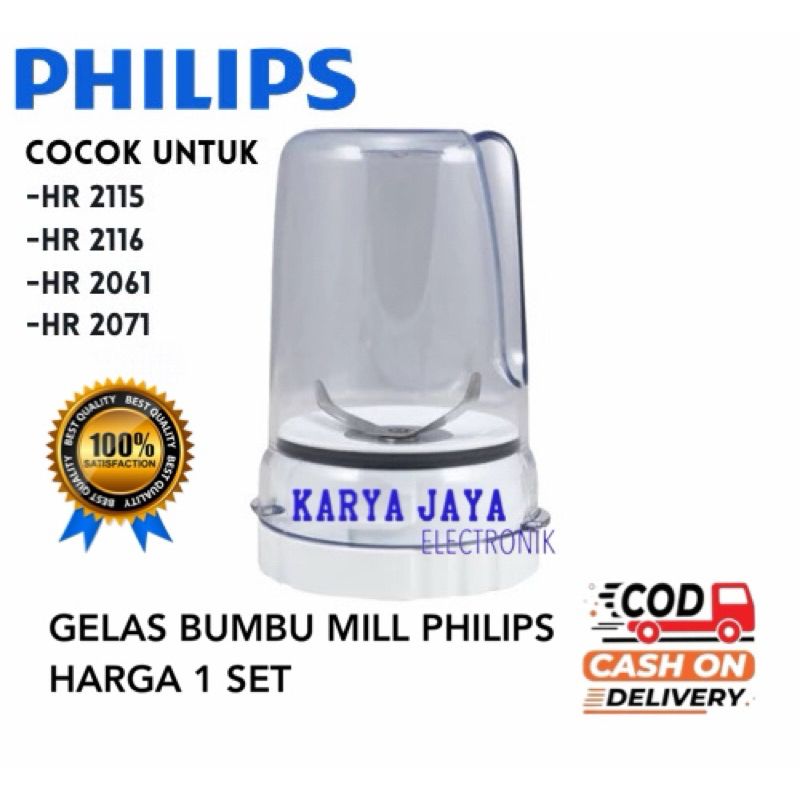 Gelas Bumbu Philips set / Chopper Philips set (HR 2115/2116/2061/2071)