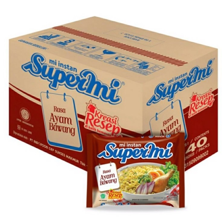

1 Dus Supermi Mii Instan Rasa Ayam Bawang 40 Pcs 75 GR