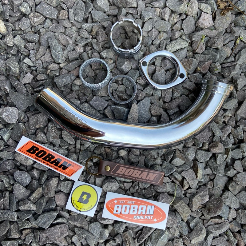 RAR Leher Knalpot Tanpa Skat Laser Boban RX-KING RX-S RX-K YT-115 (FULLSET) Tinggal Pasang Flus