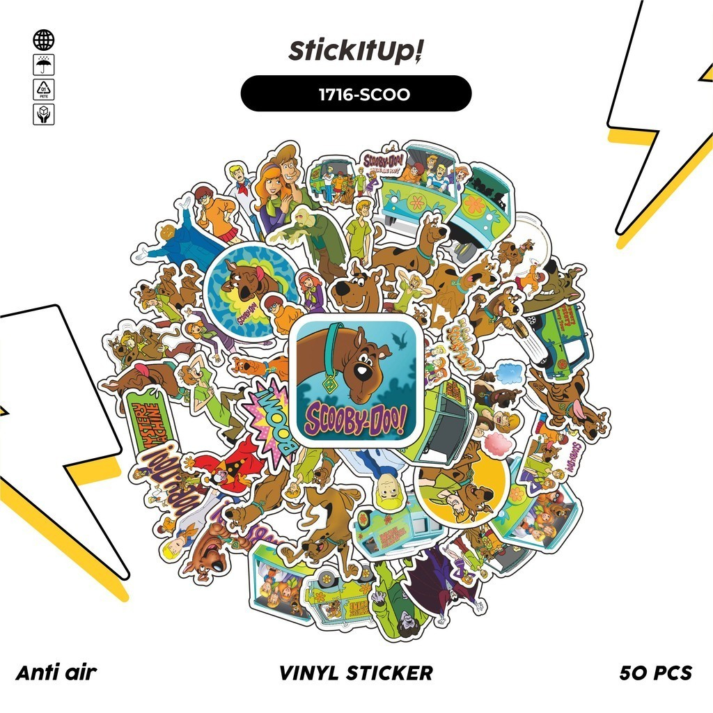 

COD✨ 100 Pcs Stiker Pack WARNER BROS SERIES SCOOBY DOO Lucu Aesthetic Vynil Waterproof untuk Freebies Sticker Buku Journal Casing HP Laptop