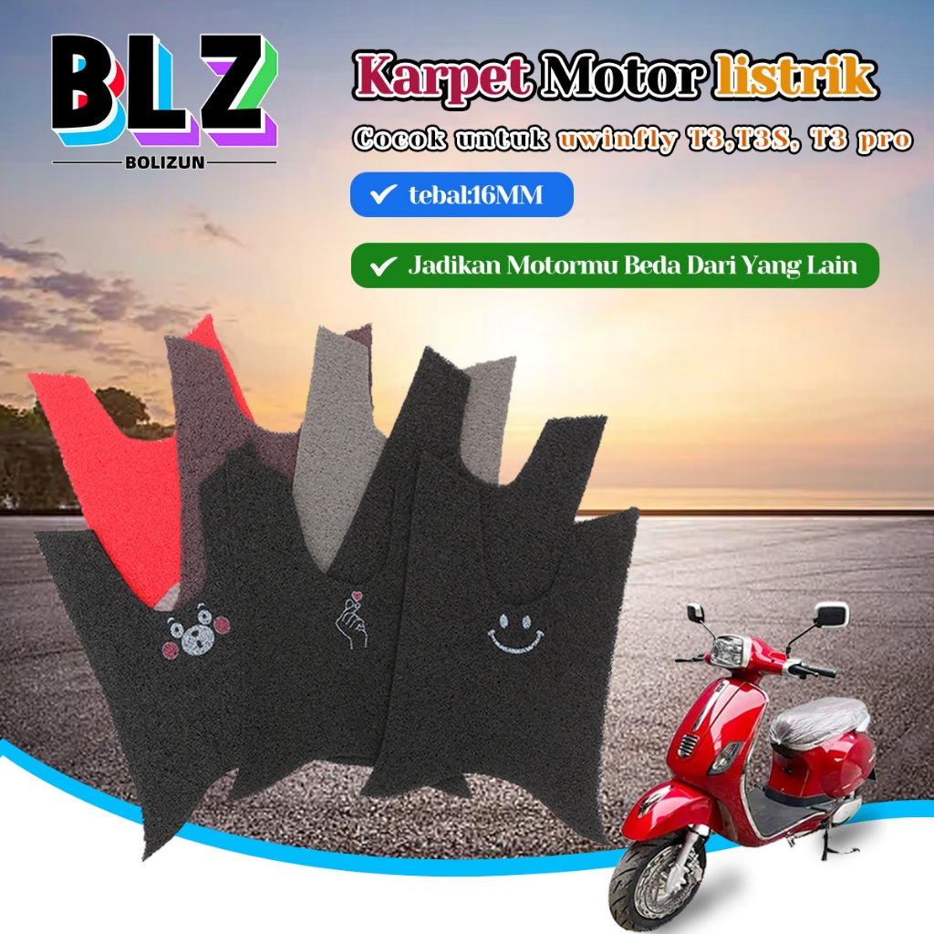BOLIZUN Karpet PVC Mie Bihun custom Motor listrik uwinfly T3,T3S, T3 pro