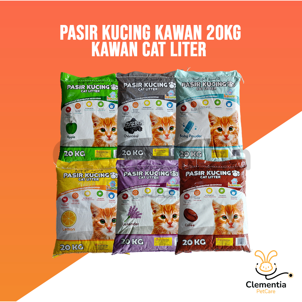 [Ekspedisi] Pasir KAWAN 20 kg - Pasir Kucing Gumpal Wangi