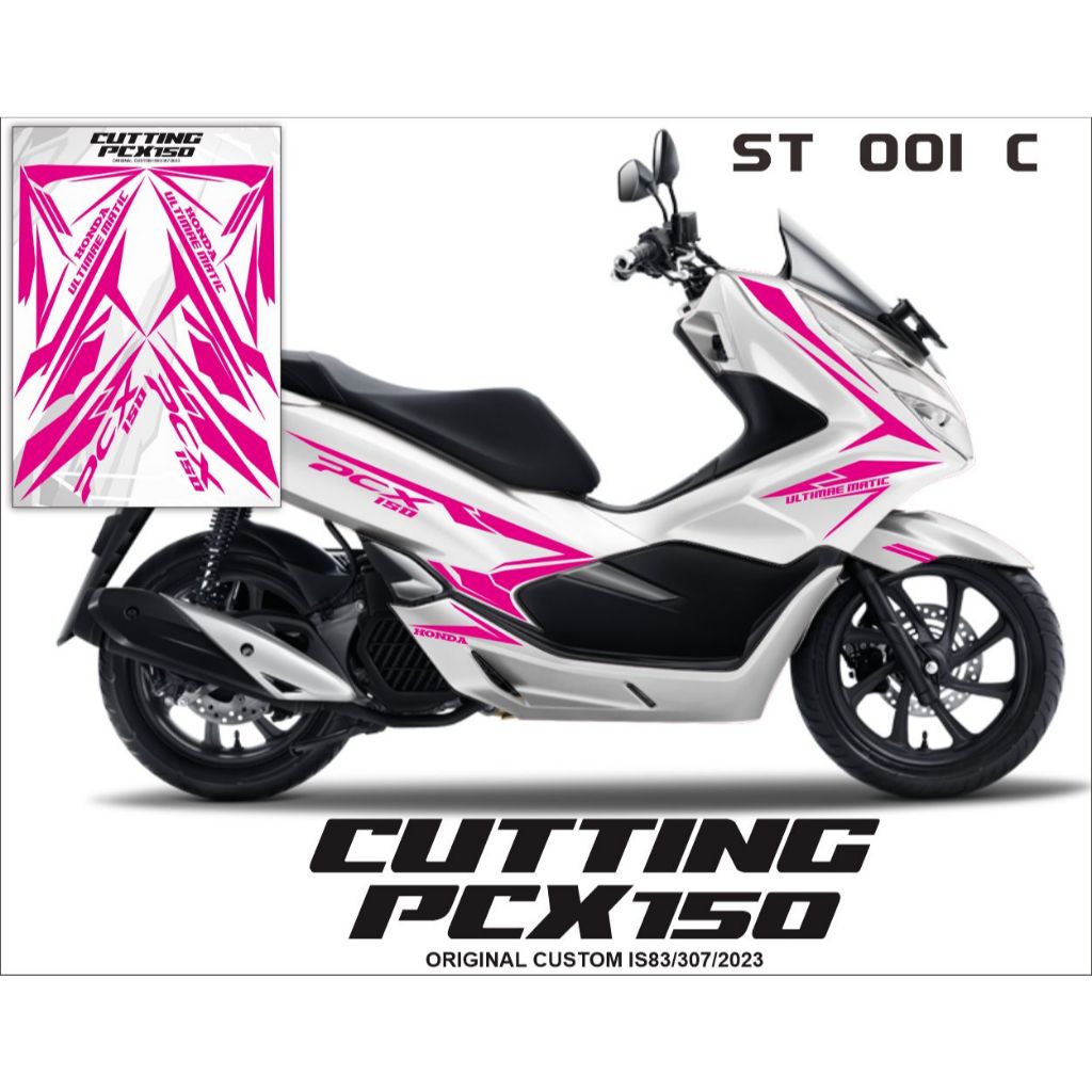 Stikcer Striping Cuting Variasi Honda PCX 150 Kode ST-001 Motorcycle