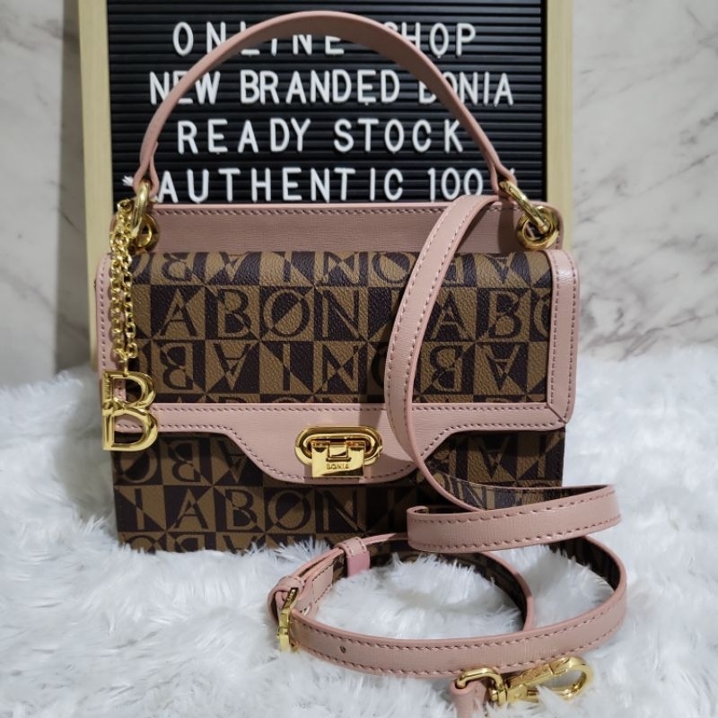 tas bonia original sling bag metis bolbal monogram gradasi