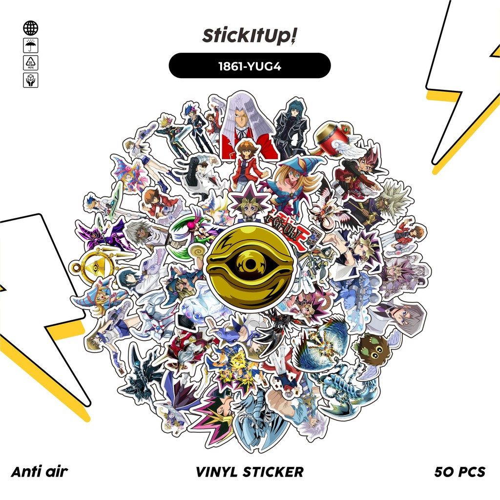 

COD✨ 50 Pcs Stiker Pack YUGI0H CHAR MIX 04 Lucu Aesthetic Vynil Waterproof untuk Freebies Sticker Buku Journal Casing HP Laptop