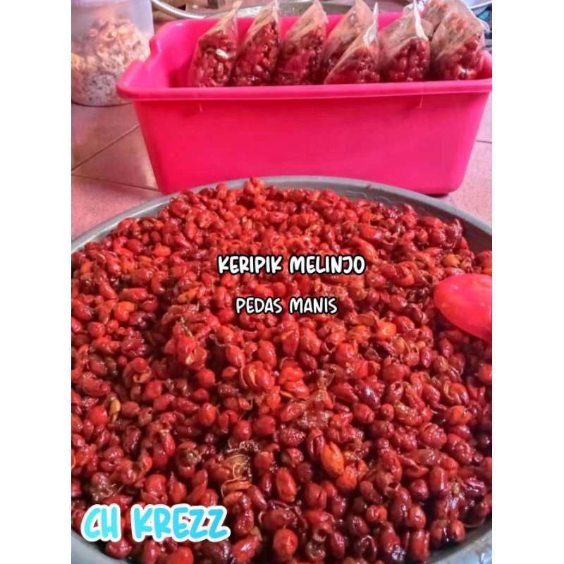 

KERIPIK KULIT MELINJO PEDAS MANIS 250GRAM