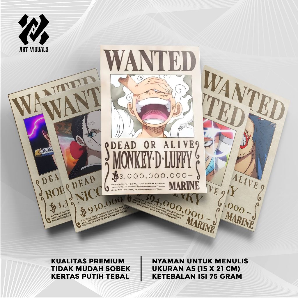 

Buku Tulis Custom Tema Anime Onepiece Bounty Terlengkap Termurah Model Bebas Pilih Foto / Buku Tulis Sekolah