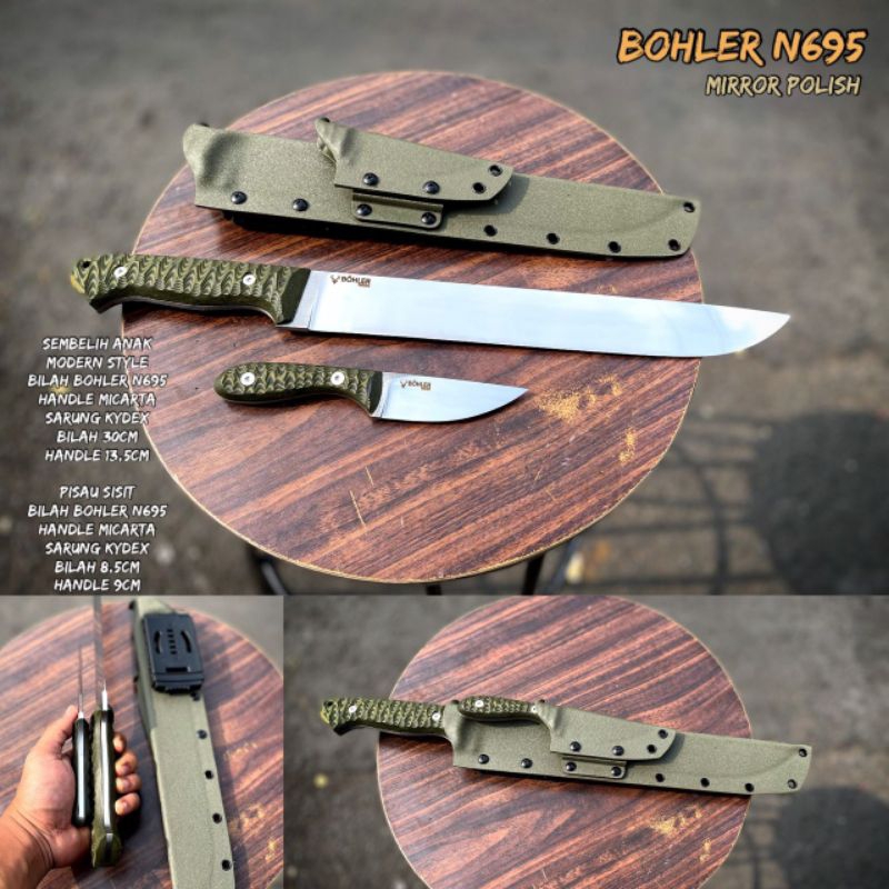 pisau bohler N695 micarta