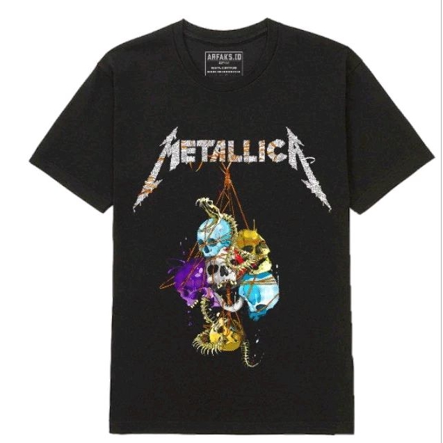 ARFAKS T-Shirt Band Metallica Kaos Metallica