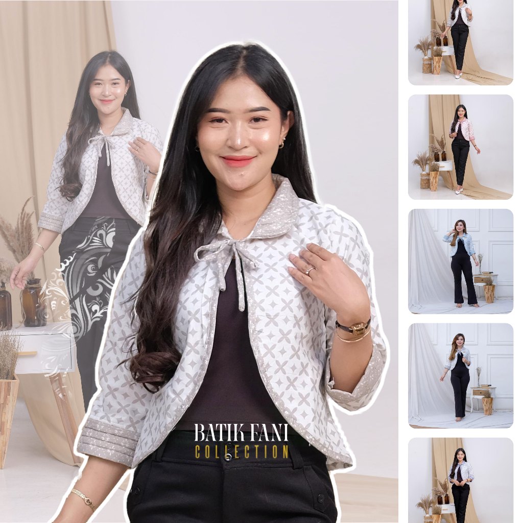 DISKON BONITA OUTER BATIK WANITA / CARDIGAN MODERN ISTIMEWA 2024 CROP KANTOR ATASAN BLAZER FORMAL