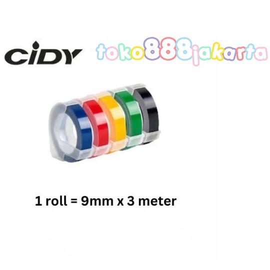 

REFILL PITA RIBBON FOR DYMO EMBOSSING LABEL MAKER COMPATIBLE 9MM X 3M