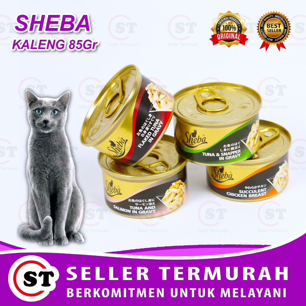 Sheba All Varian 85 Gram Wet Food Makanan Kucing Kaleng Basah 85gr Can
