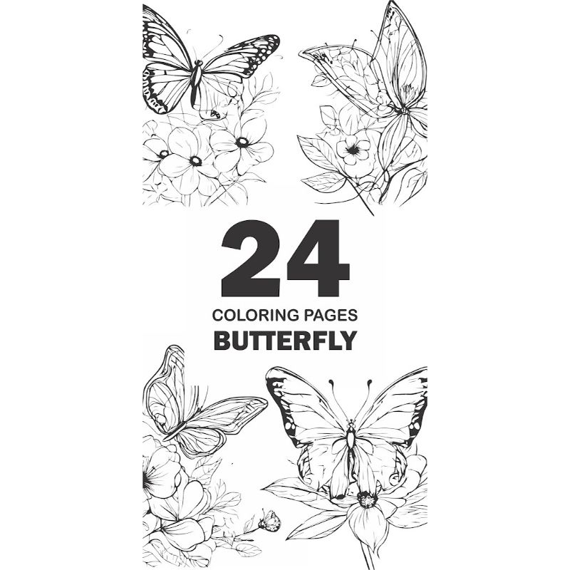 

Isi 24-KUPU-KUPU / KERTAS MEWARNAI / COLORING / KERTAS GAMBAR