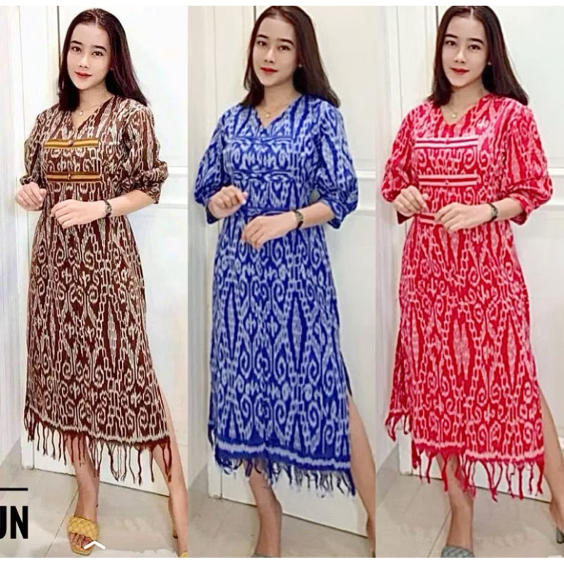 Dress Tenun Model Sintang